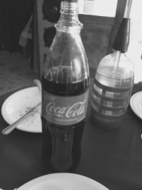 Old Skool glass bottle